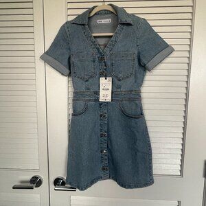 Brand new with tags Zara Denim Mini Dress Sz S